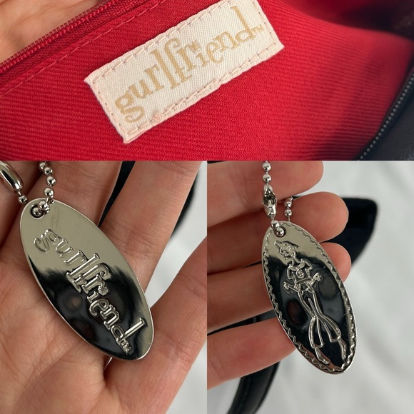 Vintage y2k Girlfriend Black Canvas Bag with Embroidered - Picture 6 of 8